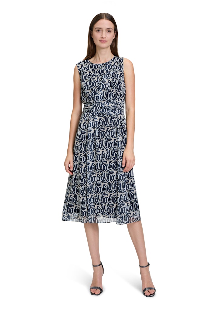 Betty & Co Damen Kleider Nature/Dark Blu