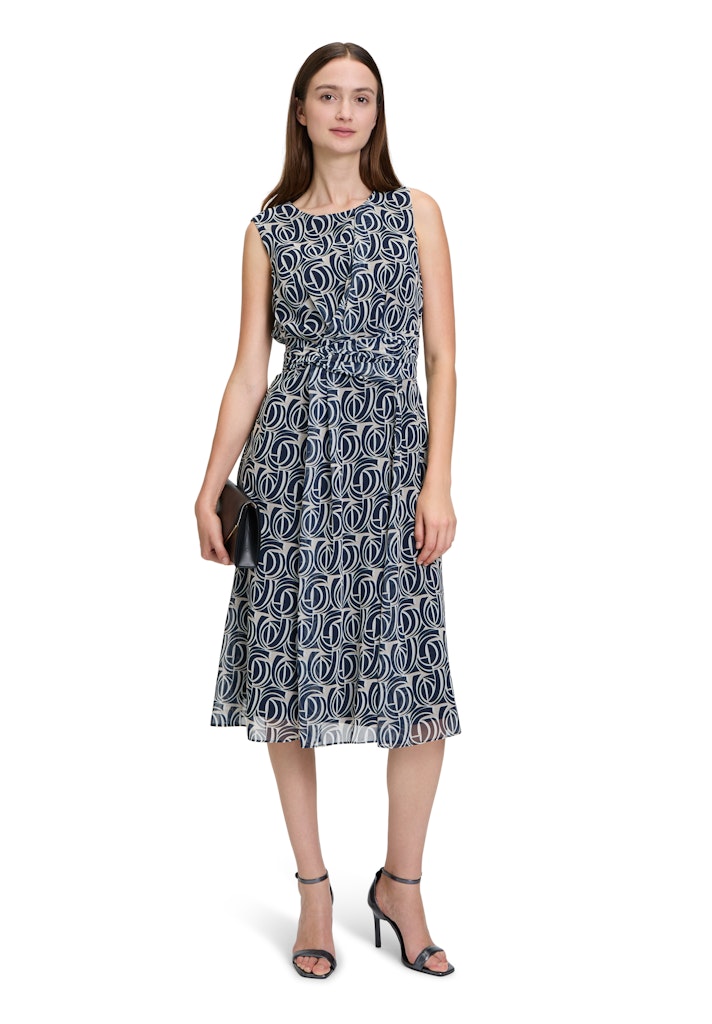 Betty & Co Damen Kleider Nature/Dark Blu