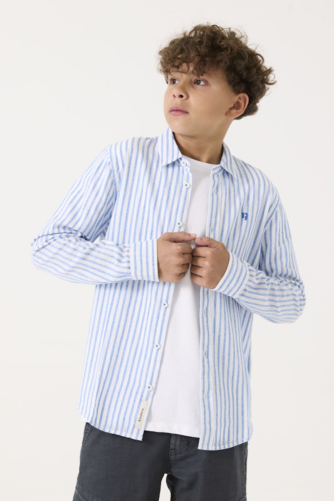 Garcia Jungen Hemden Stripe Blue