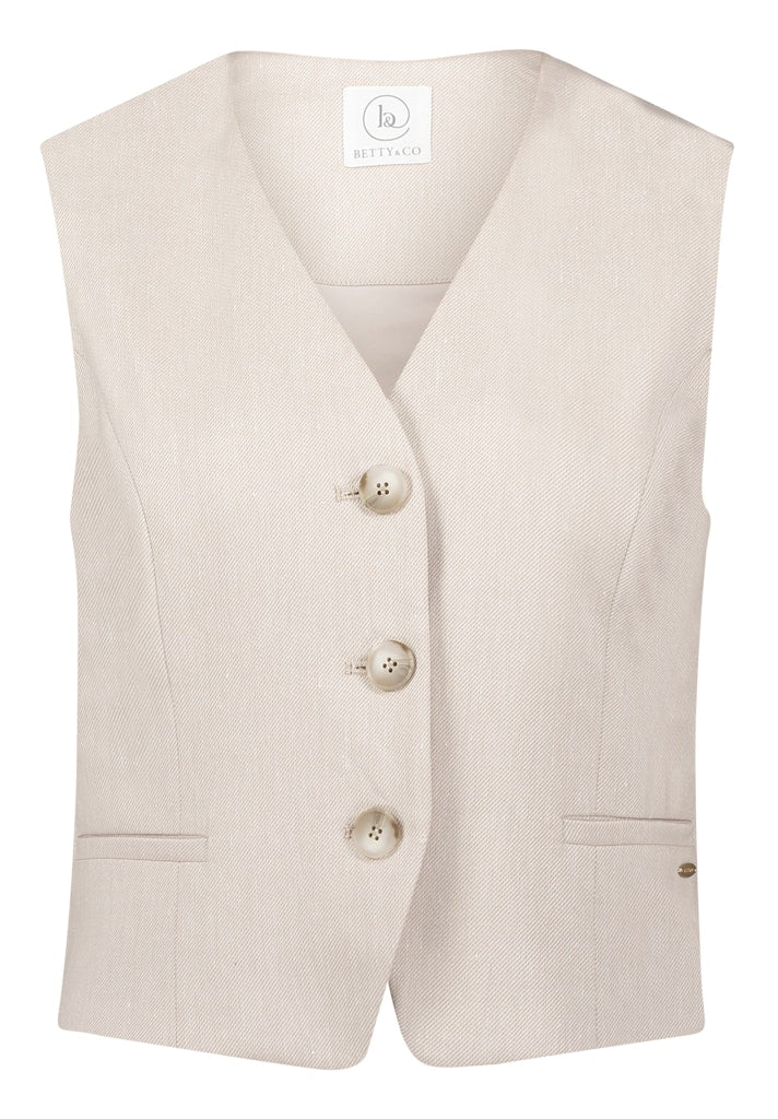 Betty & Co Damen Indoorwesten Dark Cream Mela