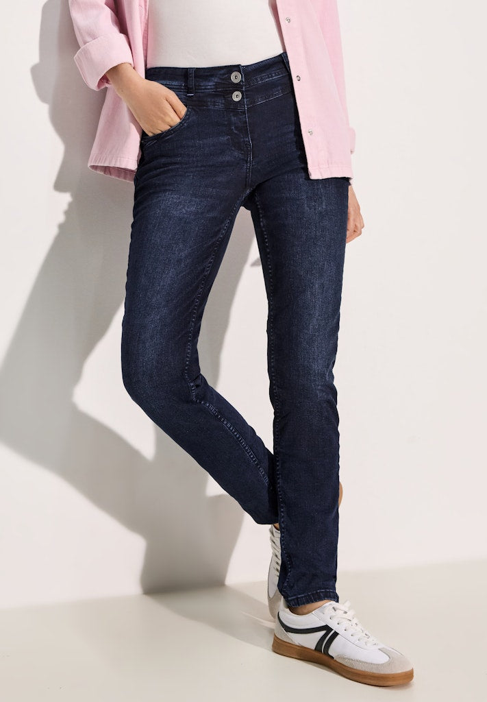 Cecil Damen Hosen Blue Blac