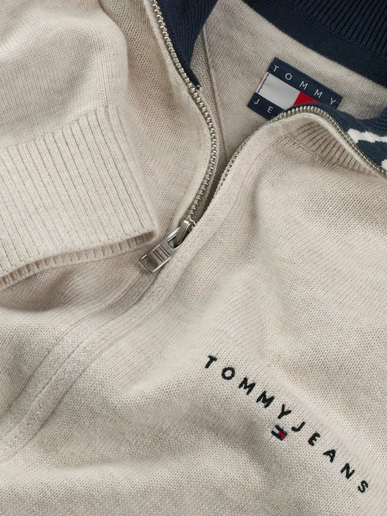Tommy Jeans Herren Strickjacken Ae Beige