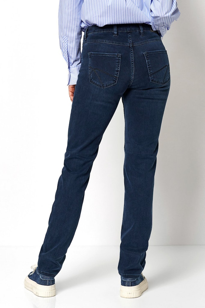 Toni Dress Damen Jeans Dark Blue Used