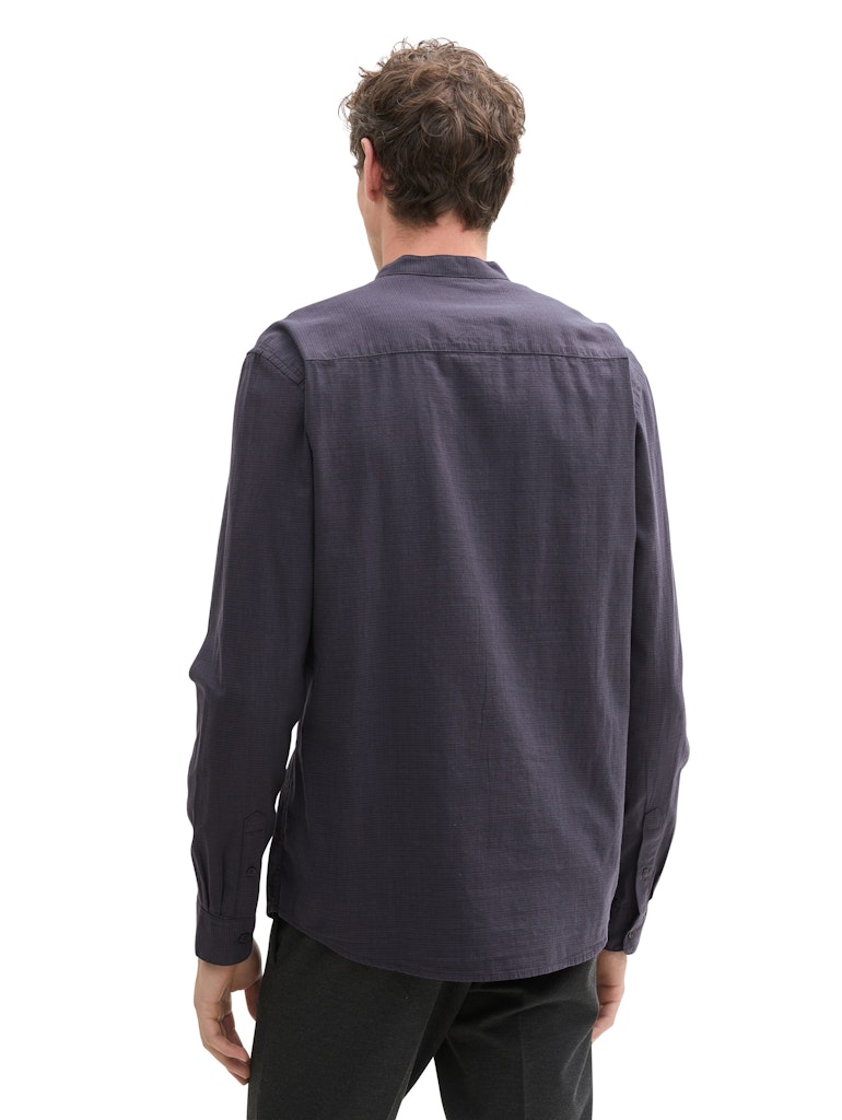 Tom Tailor denim Herren Hemden lang Navy Herringbon