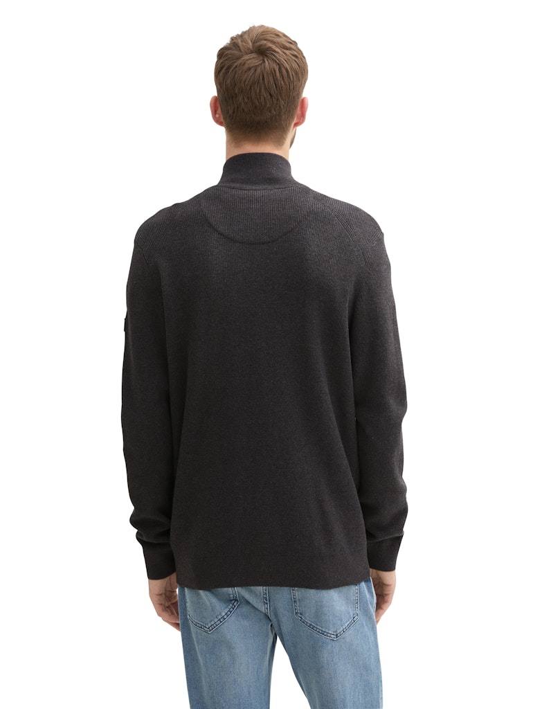 Tom Tailor Herren Pullover Black Grey Mela