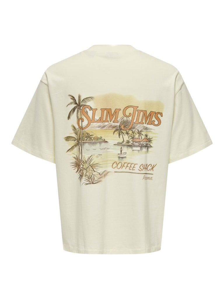 Only & Sons Herren T-Shirts kurz Antique White/A