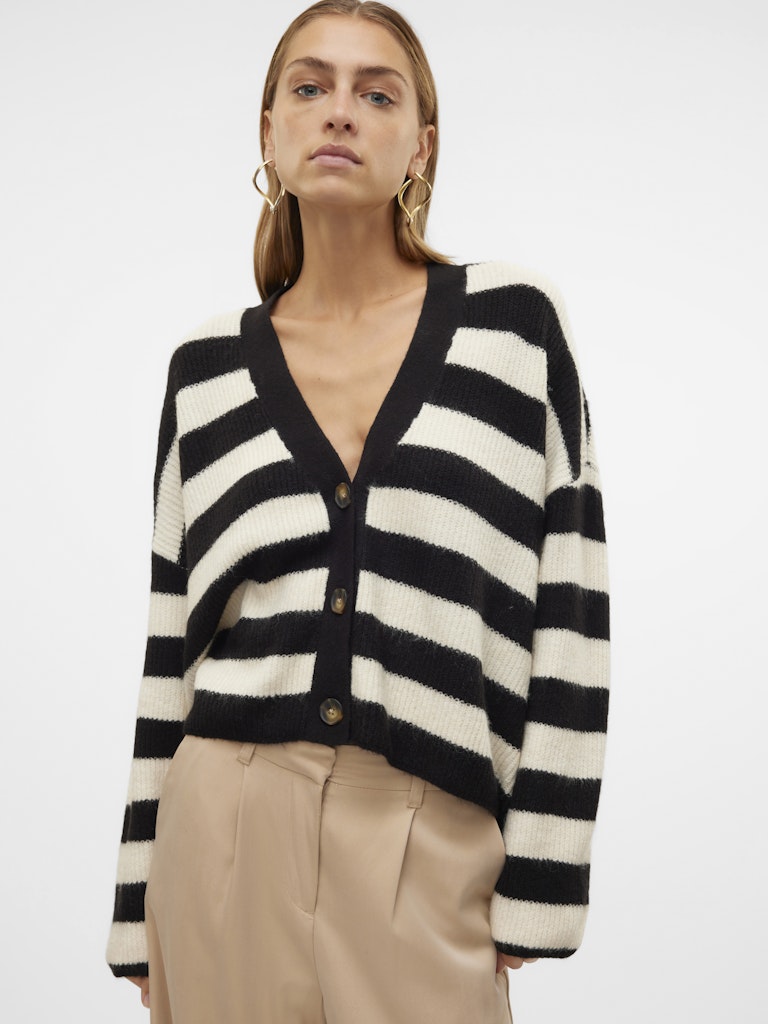 Vero Moda Damen Strickjacken Black/Small Str