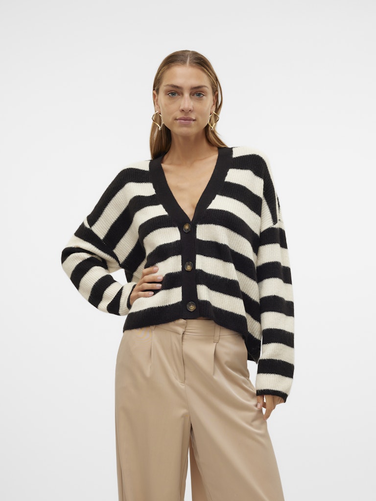 Vero Moda Damen Strickjacken Black/Small Str