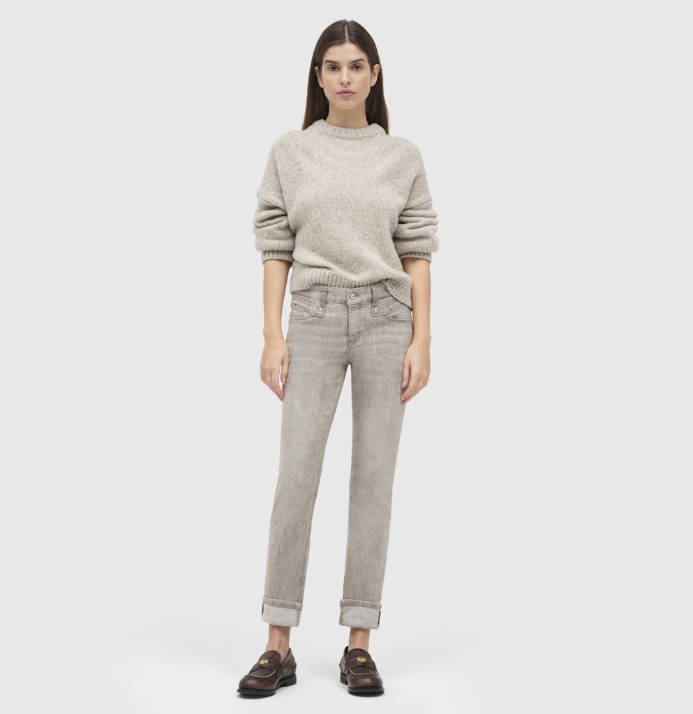 Mac Damen Jeans Beige Colored W