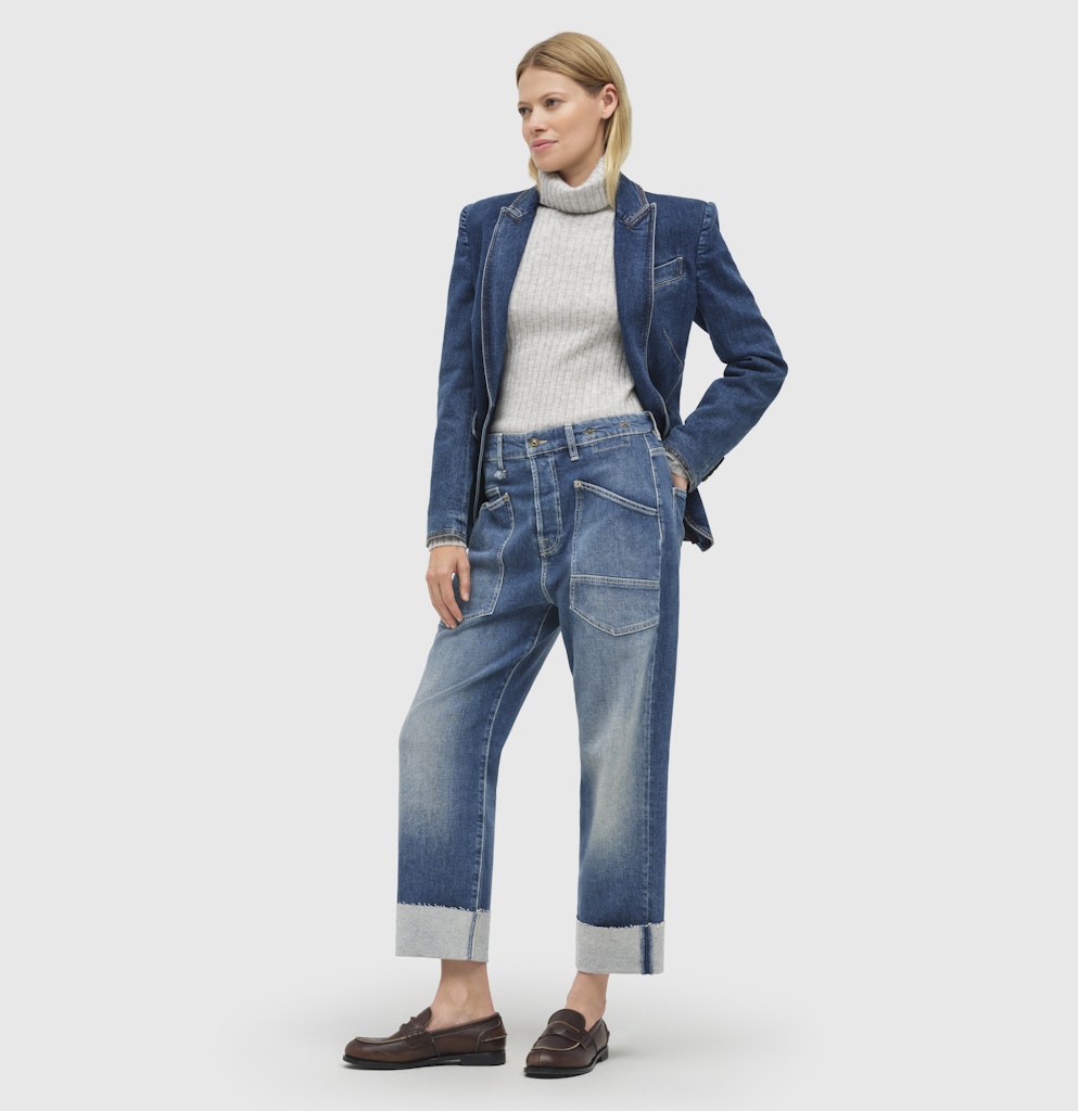 Mac Damen Jeans Mid Blue Commer