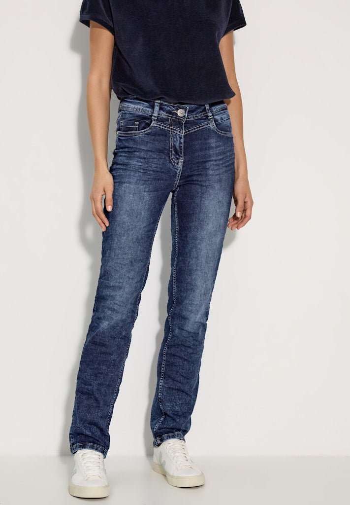 Cecil Damen Hosen Mid Blue