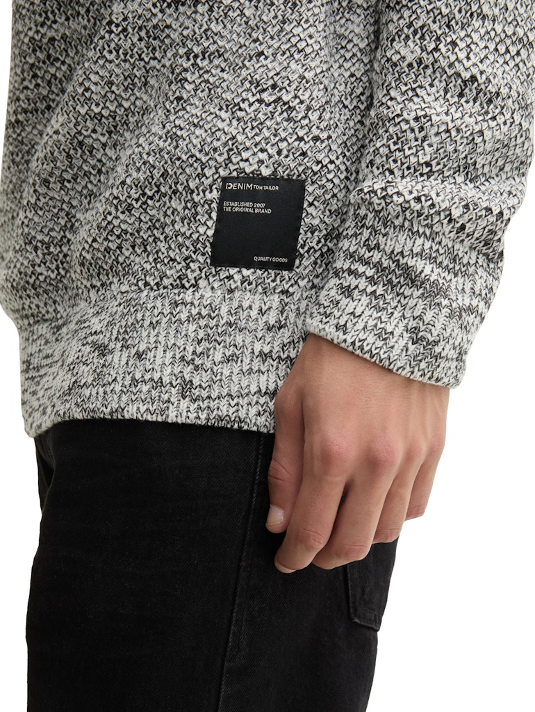 Tom Tailor denim Herren Pullover White Black Str