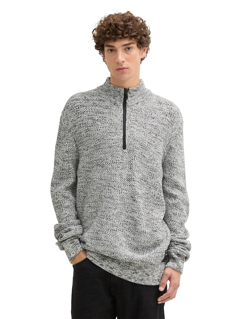 Tom Tailor denim Herren Pullover White Black Str