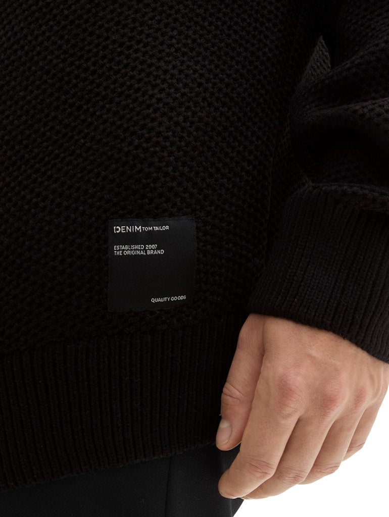 Tom Tailor denim Herren Pullover Black