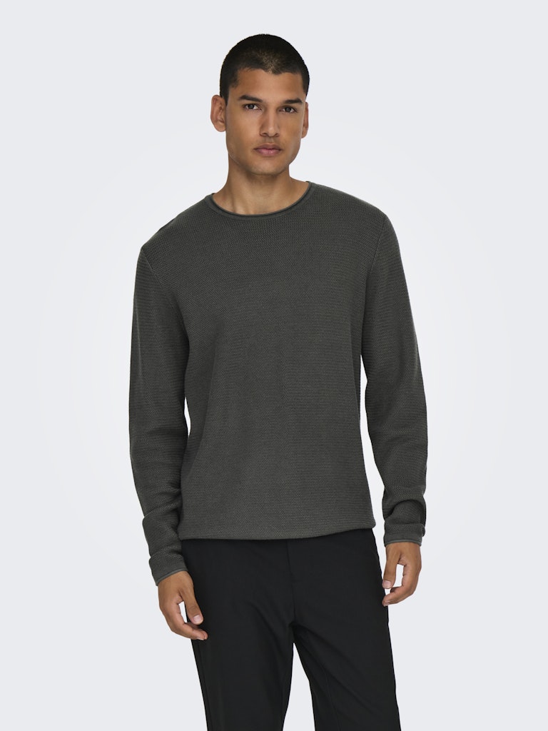 Only & Sons Herren Pullover Grey Pinstripe