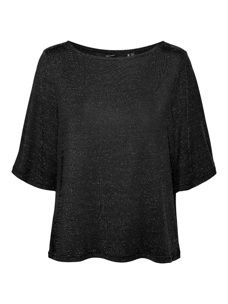 Vero Moda Damen T-Shirts Black/Black Lur