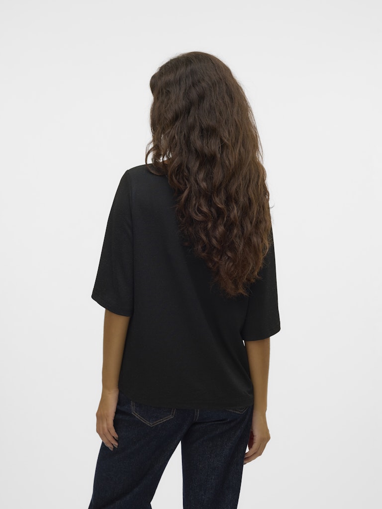 Vero Moda Damen T-Shirts Black/Black Lur