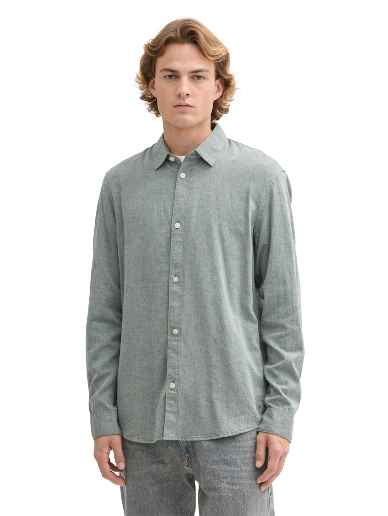 Tom Tailor denim Herren Hemden lang Navy Sea Foam S