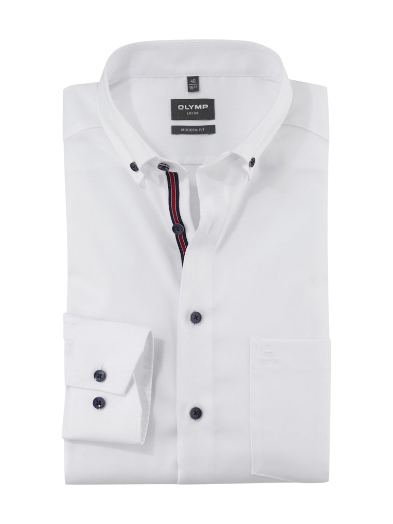 Olymp Herren Hemden lang  Weiss