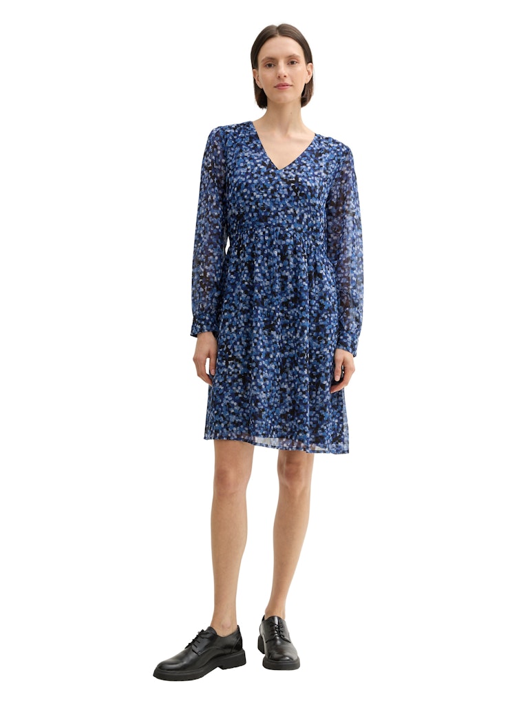 Tom Tailor Damen Kleider Navy Watercolor