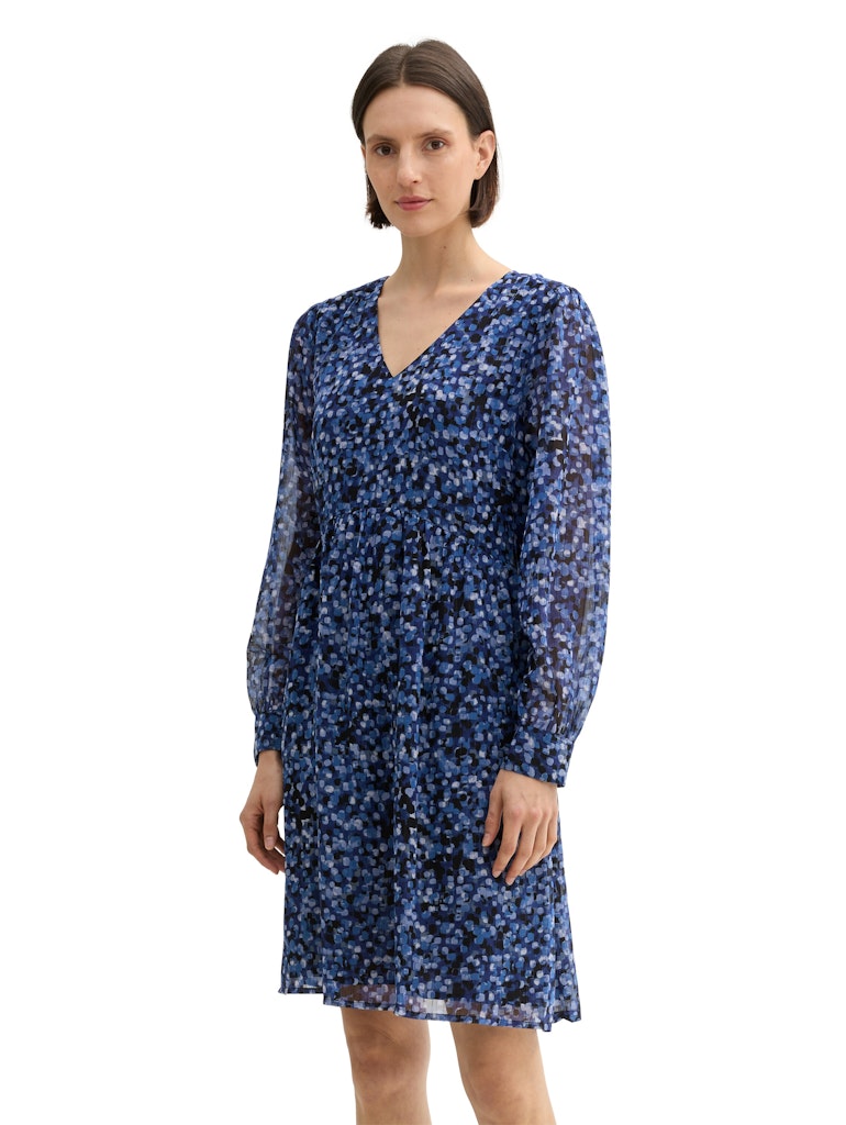 Tom Tailor Damen Kleider Navy Watercolor
