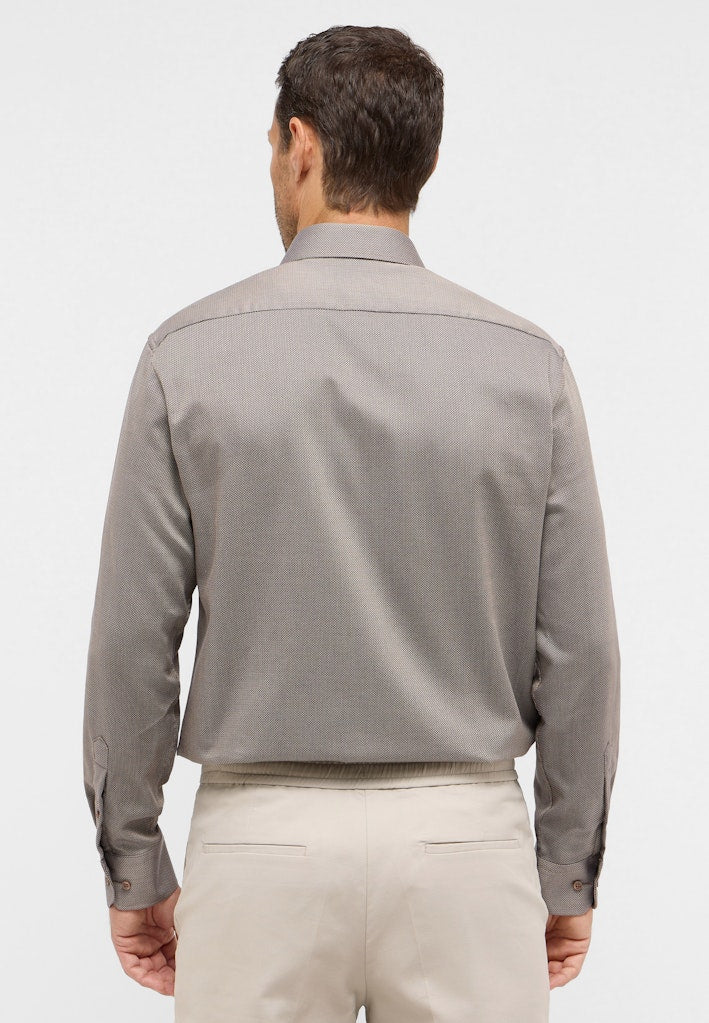 Eterna Herren Hemden lang Beige-Braun