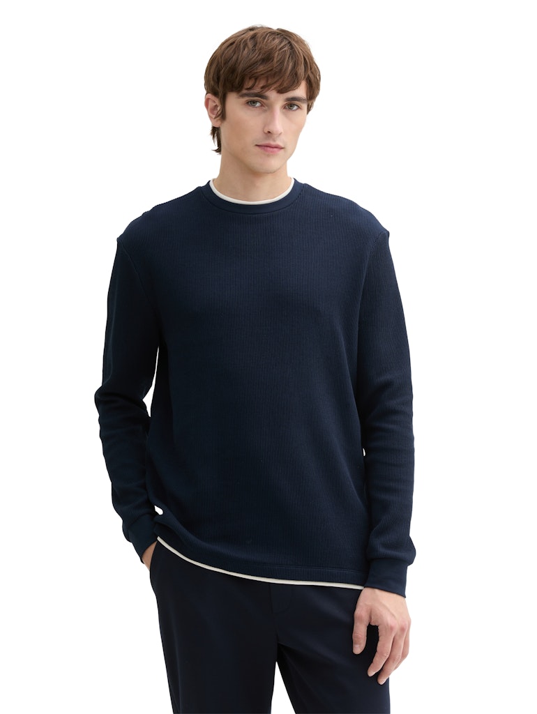 Tom Tailor denim Herren T-Shirts kurz Sky Captain Blu