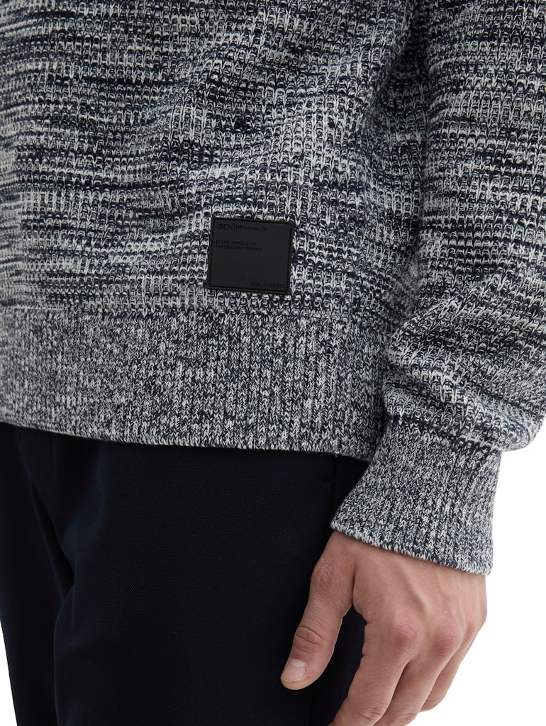 Tom Tailor denim Herren Pullover Navy Sea Foam M