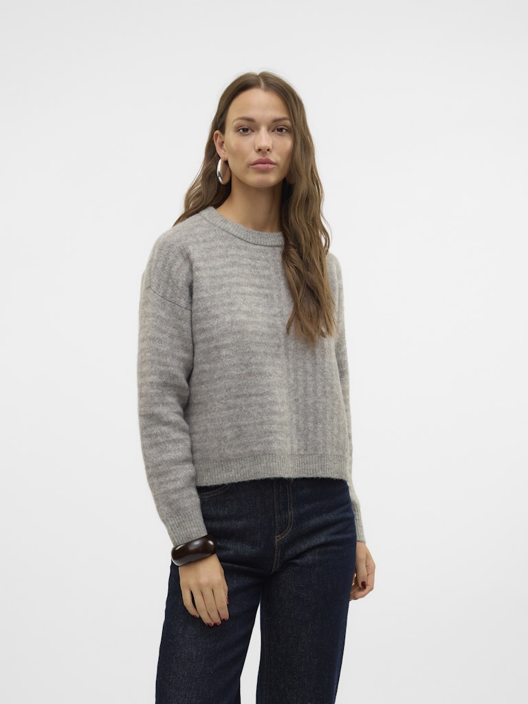 Vero Moda Damen Pullover Light Grey Mela