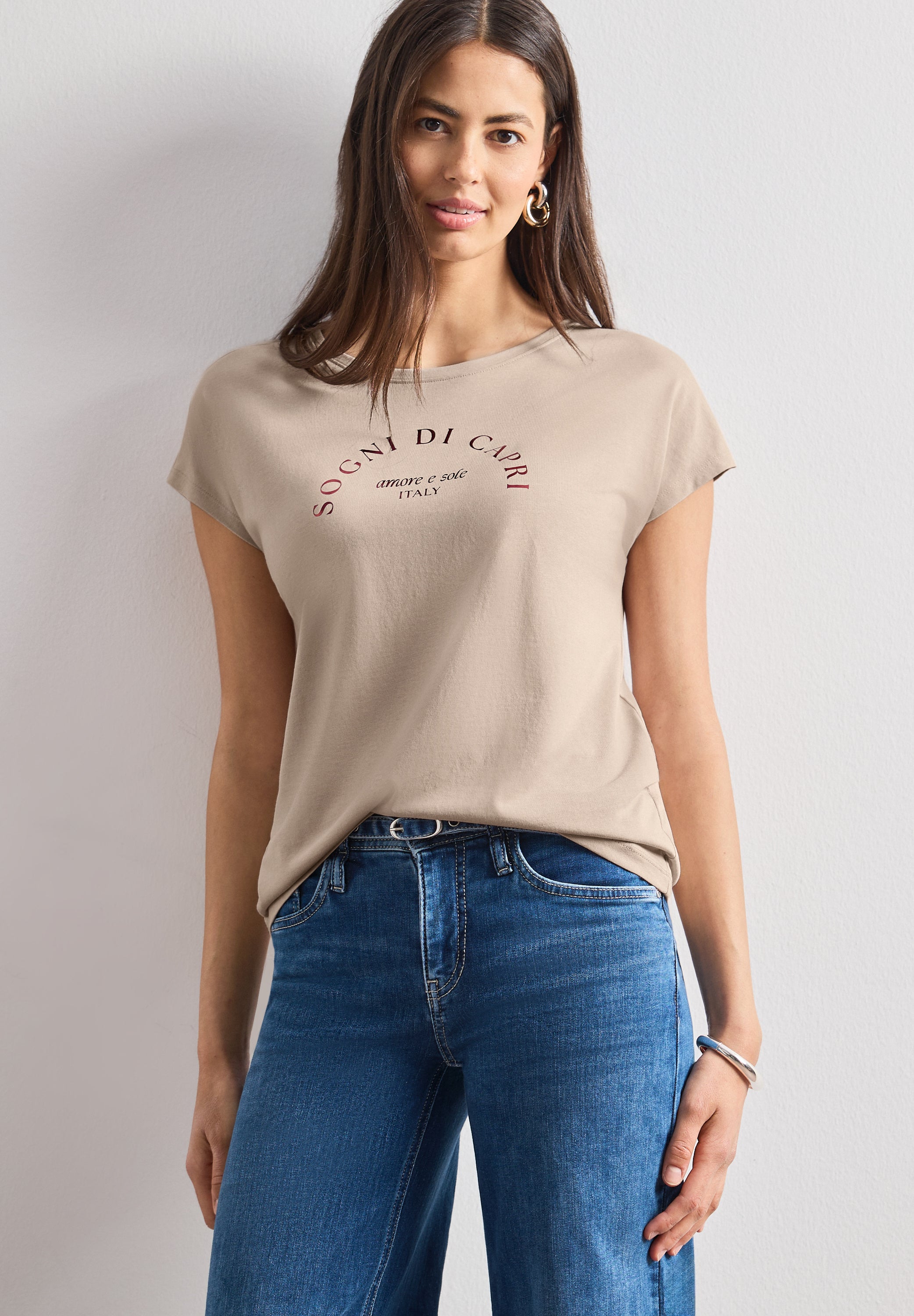 Street One Damen T-Shirts Clay Sand