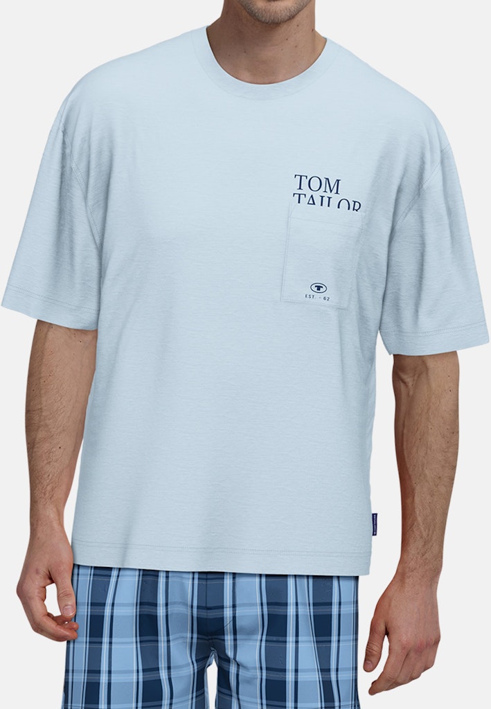 Tom Tailor Herren Blau-Hell-Uni