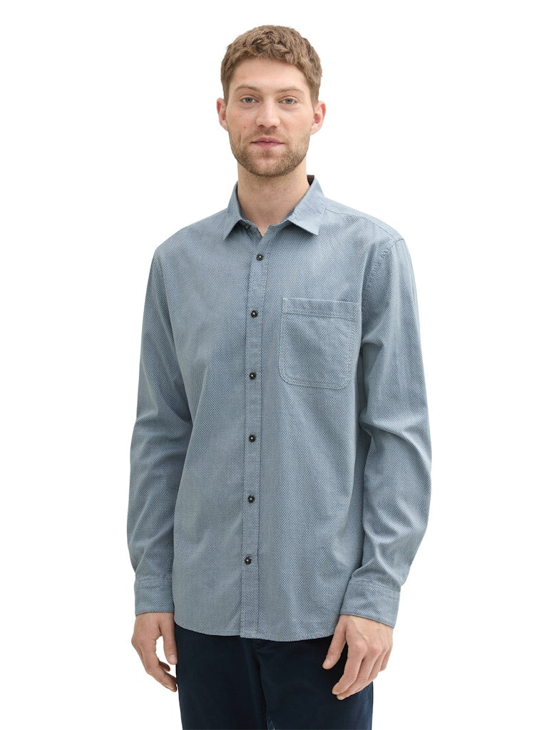 Tom Tailor Herren Hemden lang Dusty Mint Smal