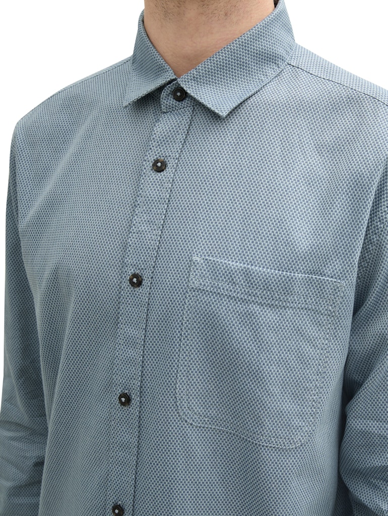 Tom Tailor Herren Hemden lang Dusty Mint Smal