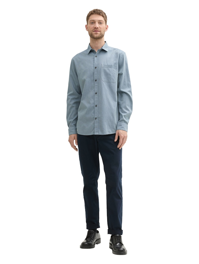 Tom Tailor Herren Hemden lang Dusty Mint Smal