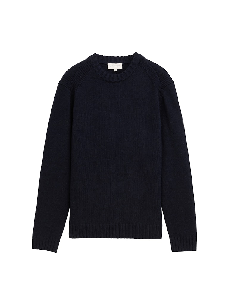 Tom Tailor Herren Pullover Knitted Navy Me