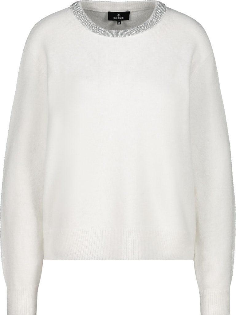 Monari Damen Pullover Off-White