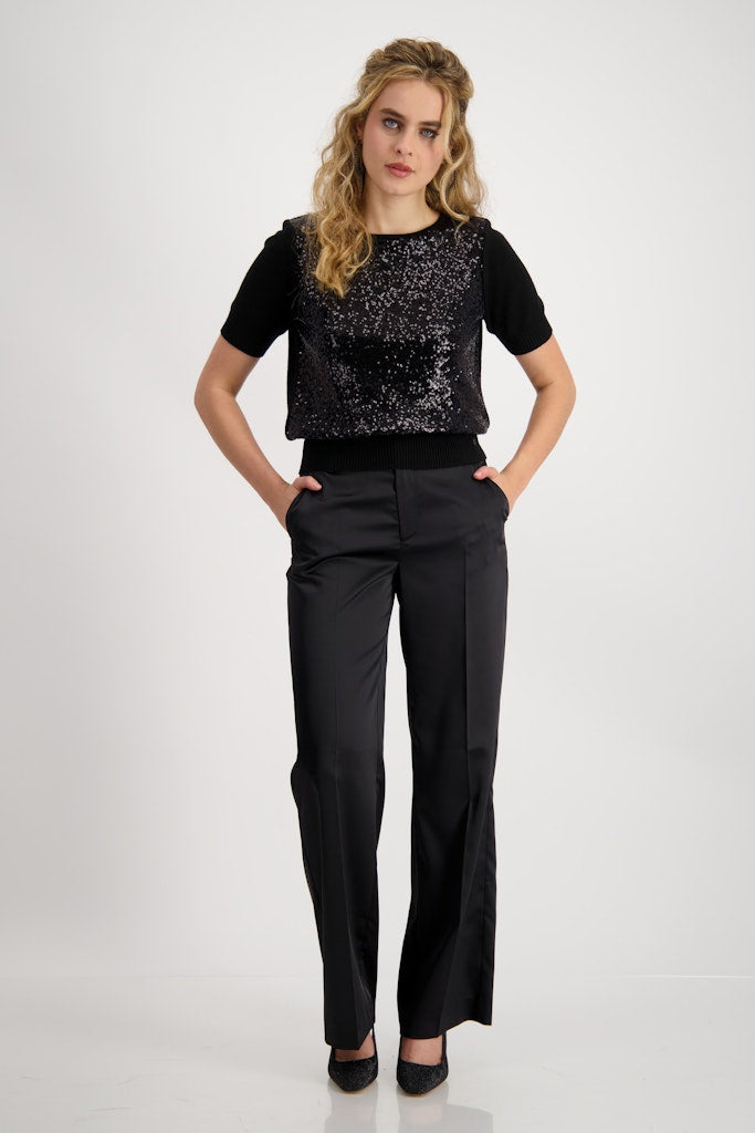 Monari Damen Hosen Schwarz