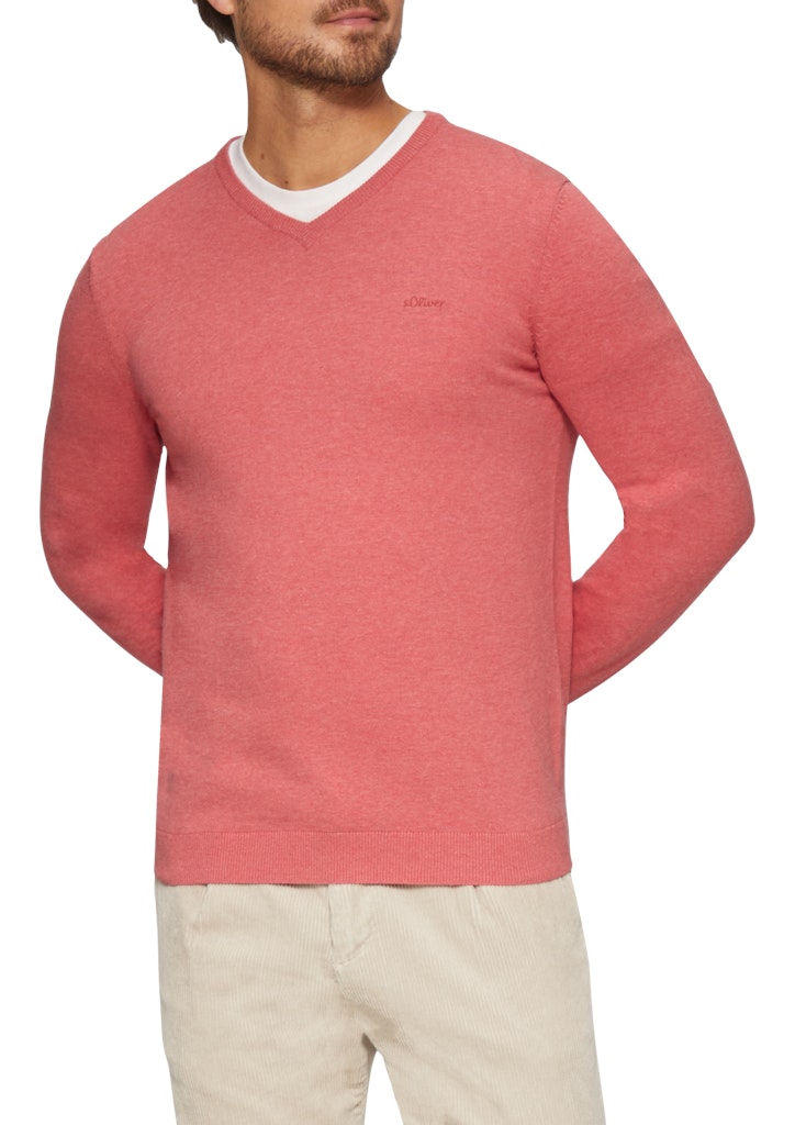 S. Oliver red Herren Pullover Lilac/Pink