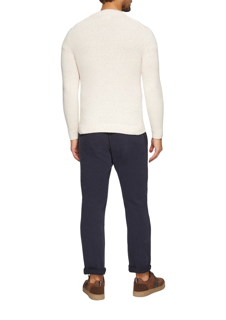 S. Oliver red Herren Pullover White