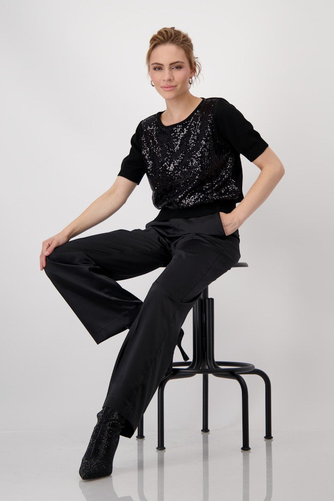 Monari Damen Pullover Schwarz