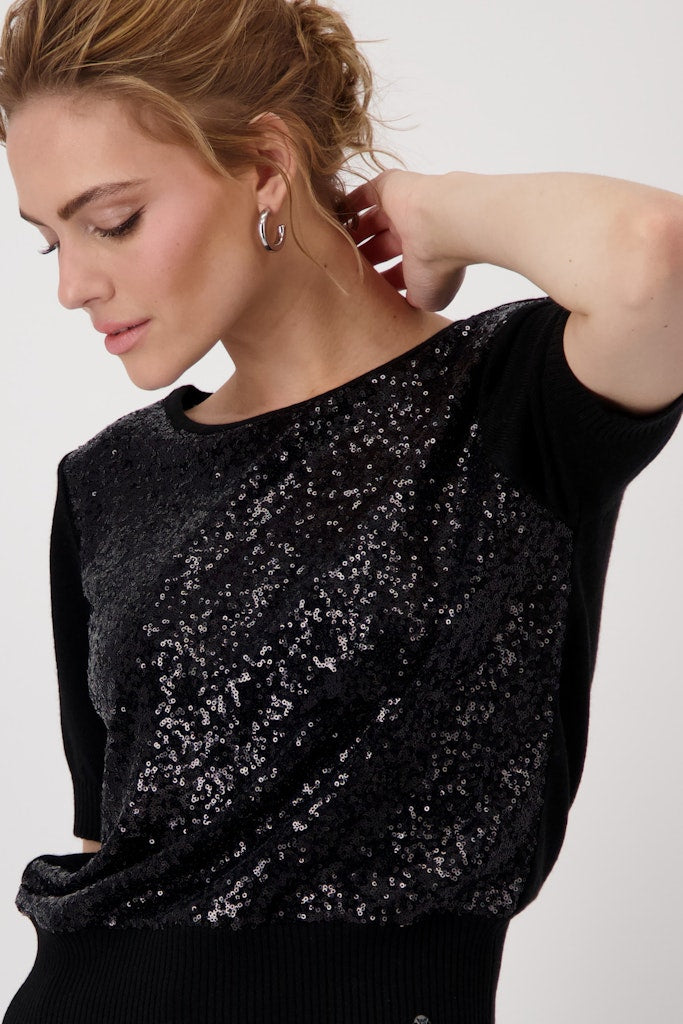 Monari Damen Pullover Schwarz