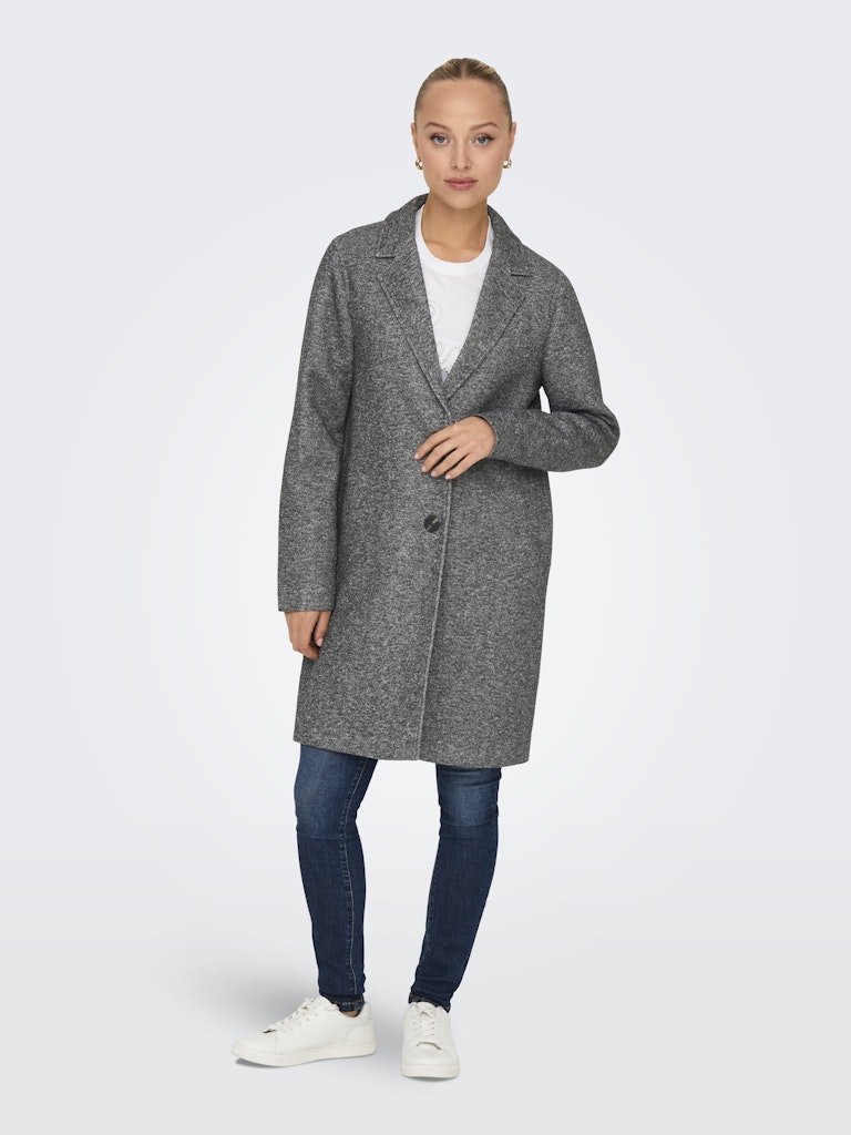 Only Damen Mäntel Dark Grey Melan