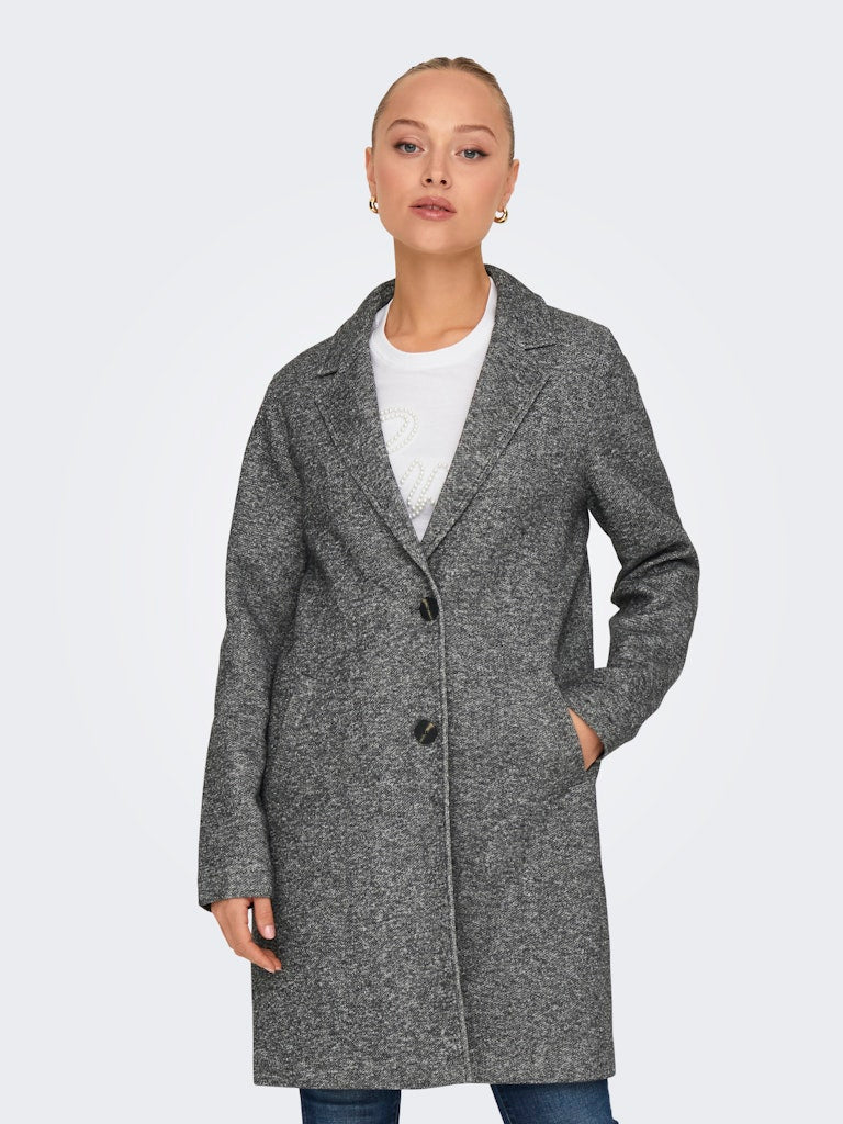 Only Damen Mäntel Dark Grey Melan