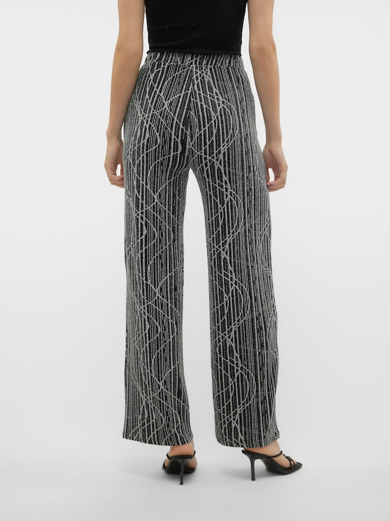 Vero Moda Damen Hosen Black/Silver Lu