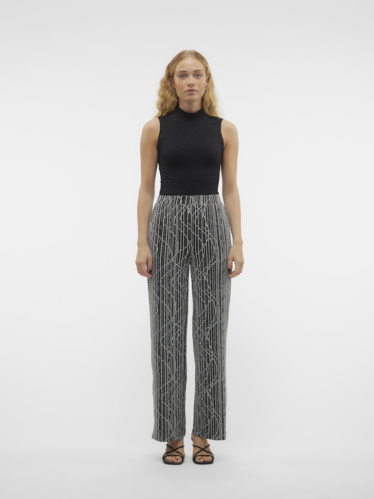 Vero Moda Damen Hosen Black/Silver Lu
