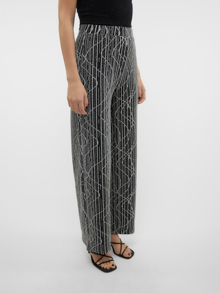 Vero Moda Damen Hosen Black/Silver Lu