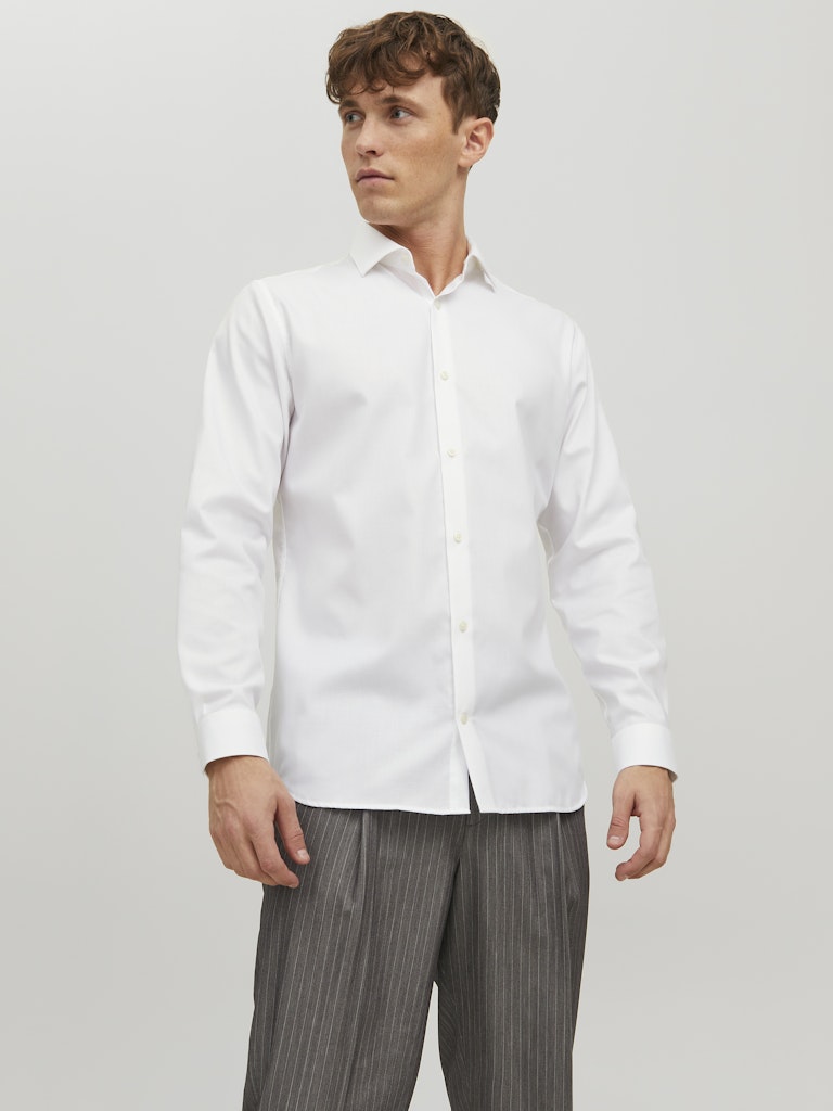 Jack & Jones Herren Hemden lang White/Slim Fit