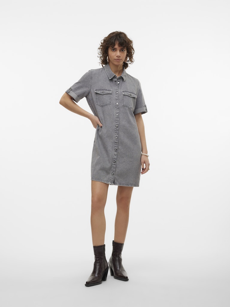 Vero Moda Damen Kleider Medium Grey Den
