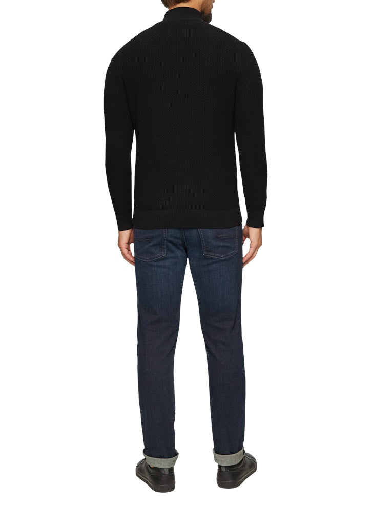 S. Oliver red Herren Pullover Grey/Black