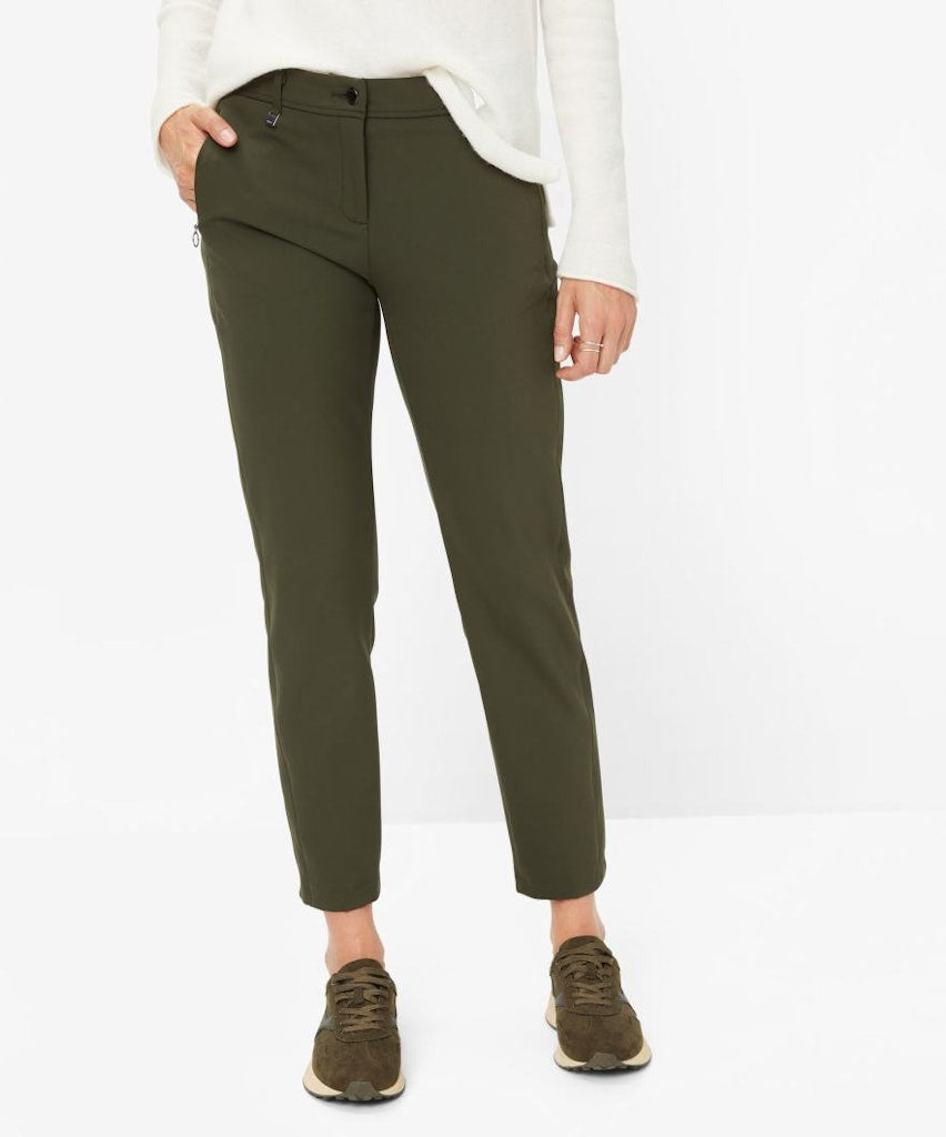 Brax Damen Hosen Dark Khaki